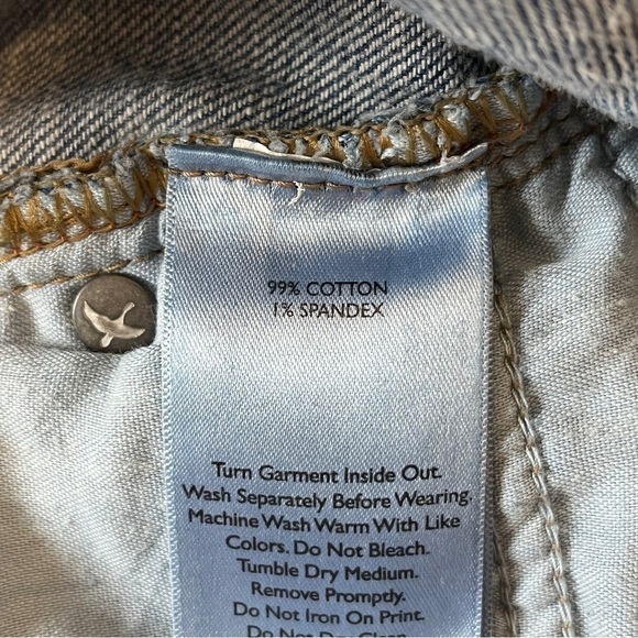 Eddie Bauer Boyfriend Slim Fit Roll Cuff / Crop Jeans. Blue Size 6. #1306 - Picture 8 of 8